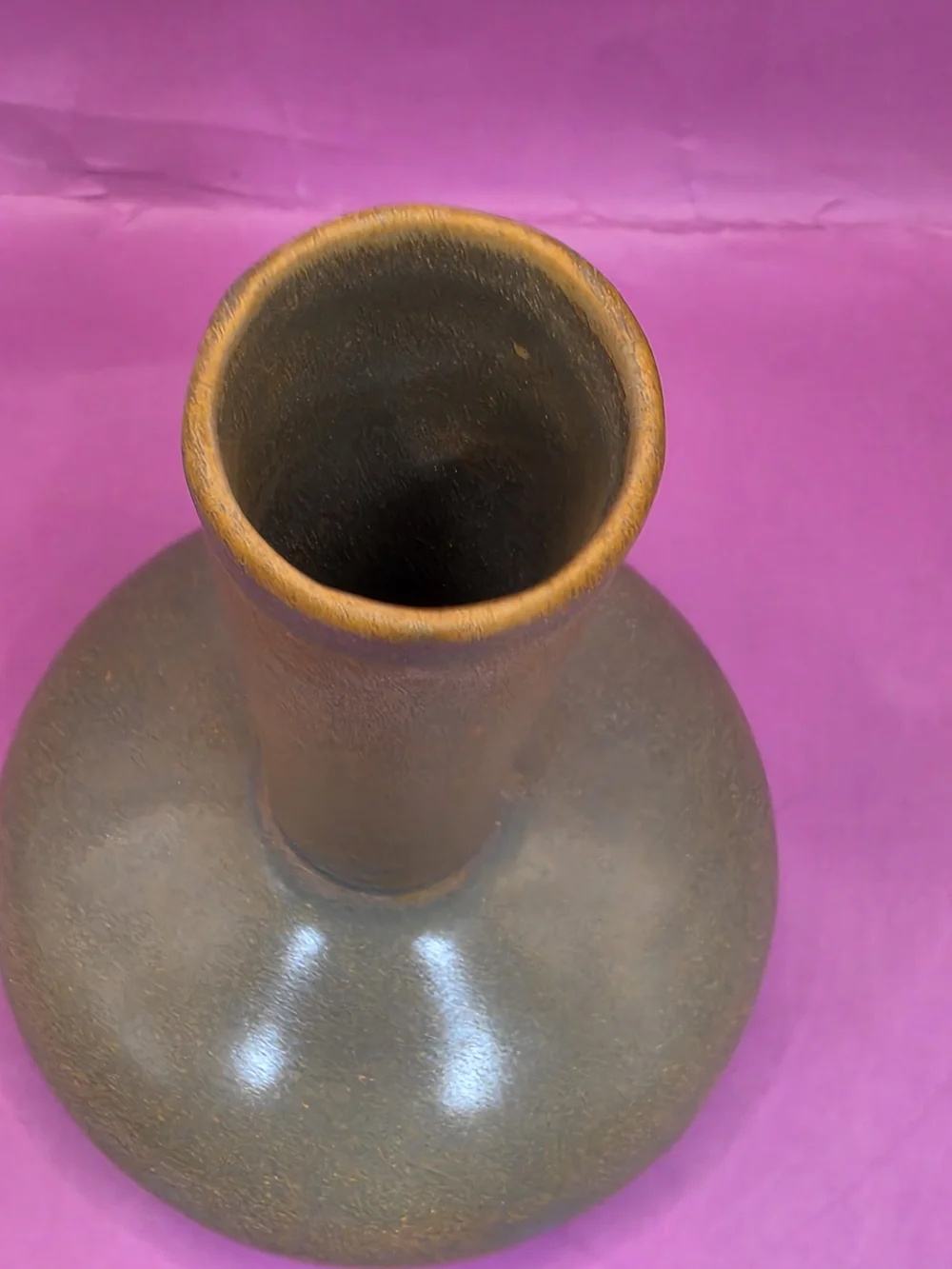 Chinese Glazed Porcelain Vase Marked - Picture 7 of 11
